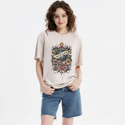 Jesus Is The Way Christian Washed T-Shirt