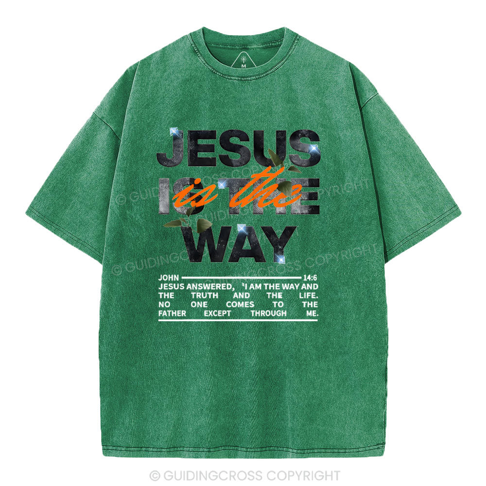 Jesus Is The Way Christian Washed T-Shirt