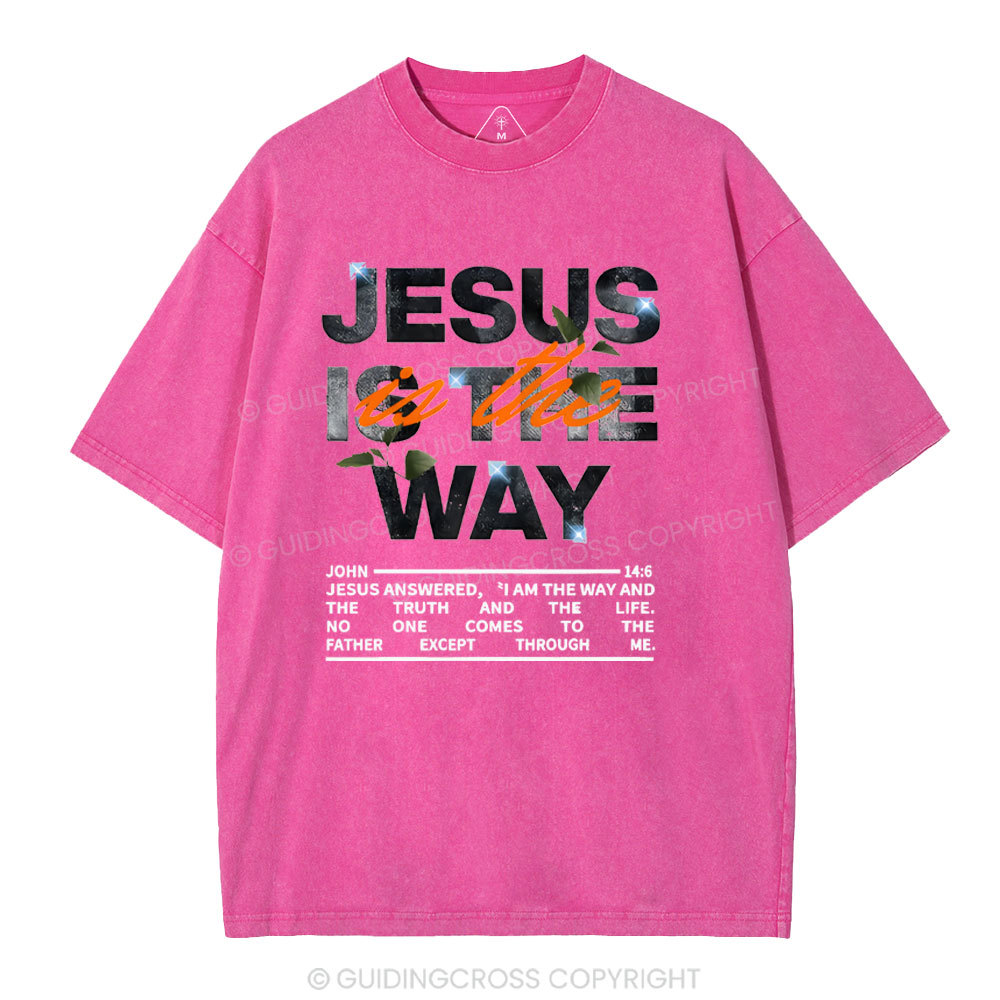 Jesus Is The Way Christian Washed T-Shirt