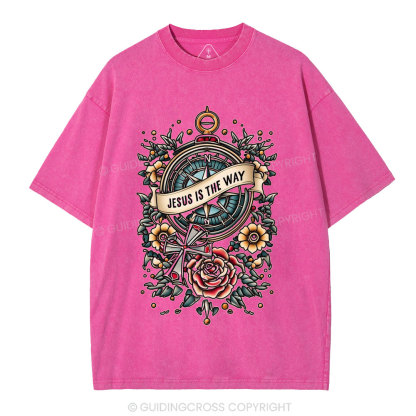 Jesus Is The Way Christian Washed T-Shirt