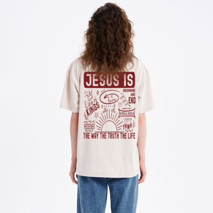 Jesus Is The Way The Truth Christian Washed T-Shirt