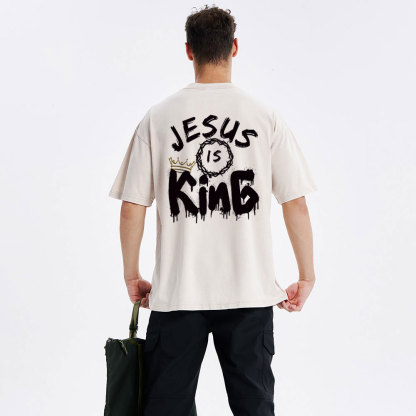 Jesus Is king Crown Christian Washed T-Shirt