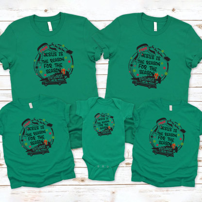 Jesus Is the Reason for the Season  Christmas Family Matching Shirts