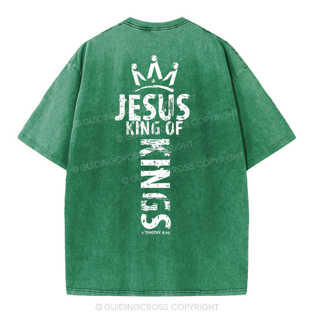 Jesus King Of Kings Christian Washed T-Shirt