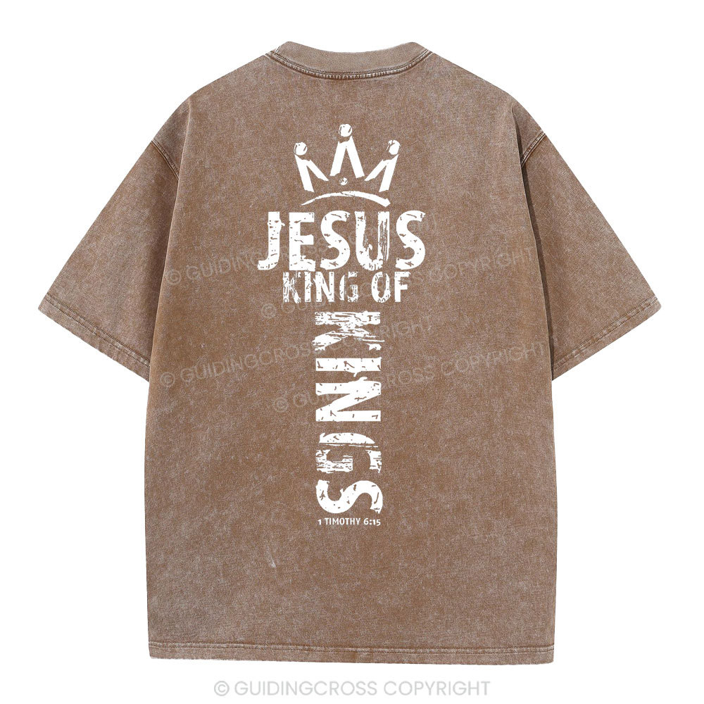 Jesus King Of Kings Christian Washed T-Shirt