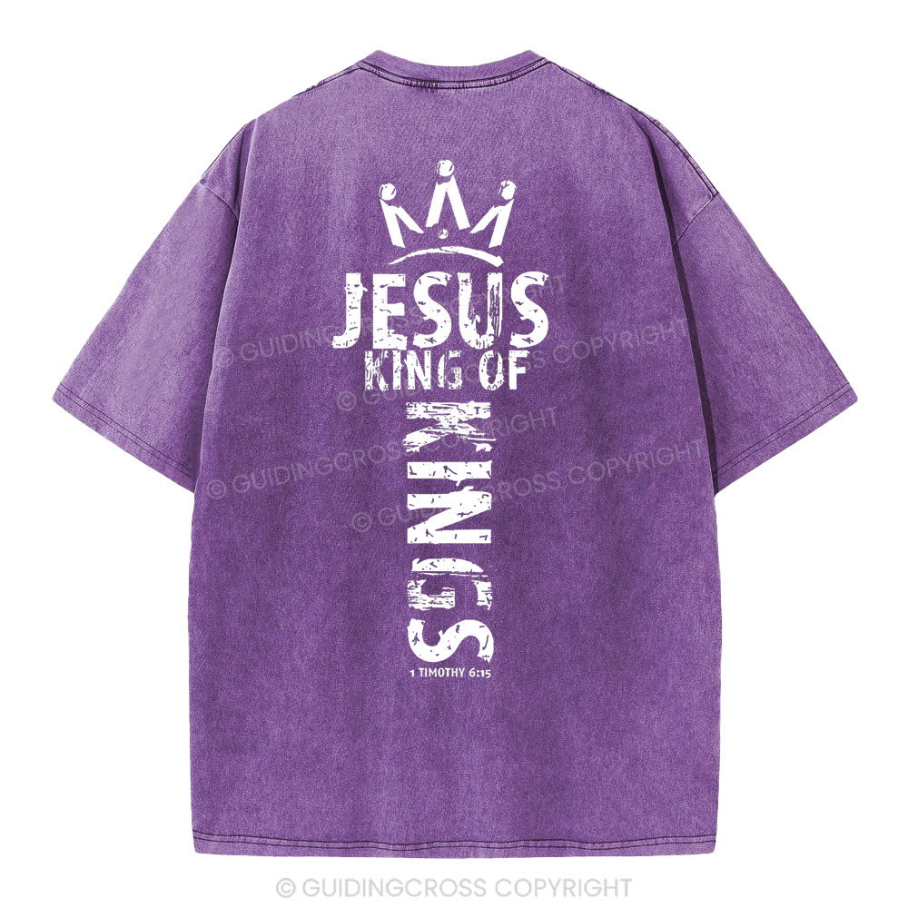 Jesus King Of Kings Christian Washed T-Shirt