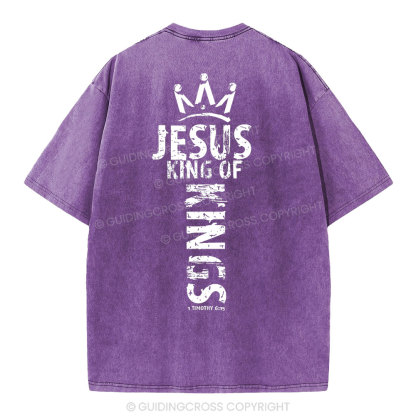 Jesus King Of Kings Christian Washed T-Shirt