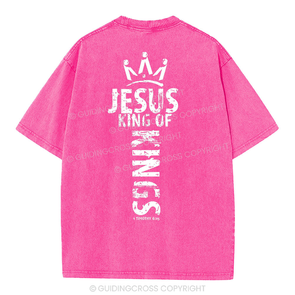 Jesus King Of Kings Christian Washed T-Shirt
