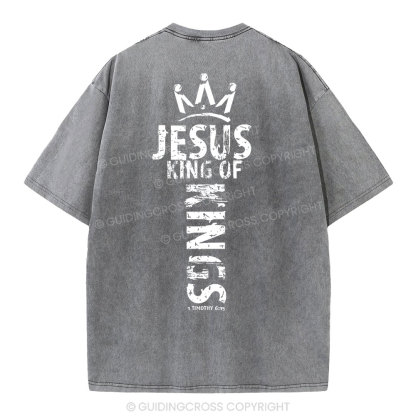 Jesus King Of Kings Christian Washed T-Shirt