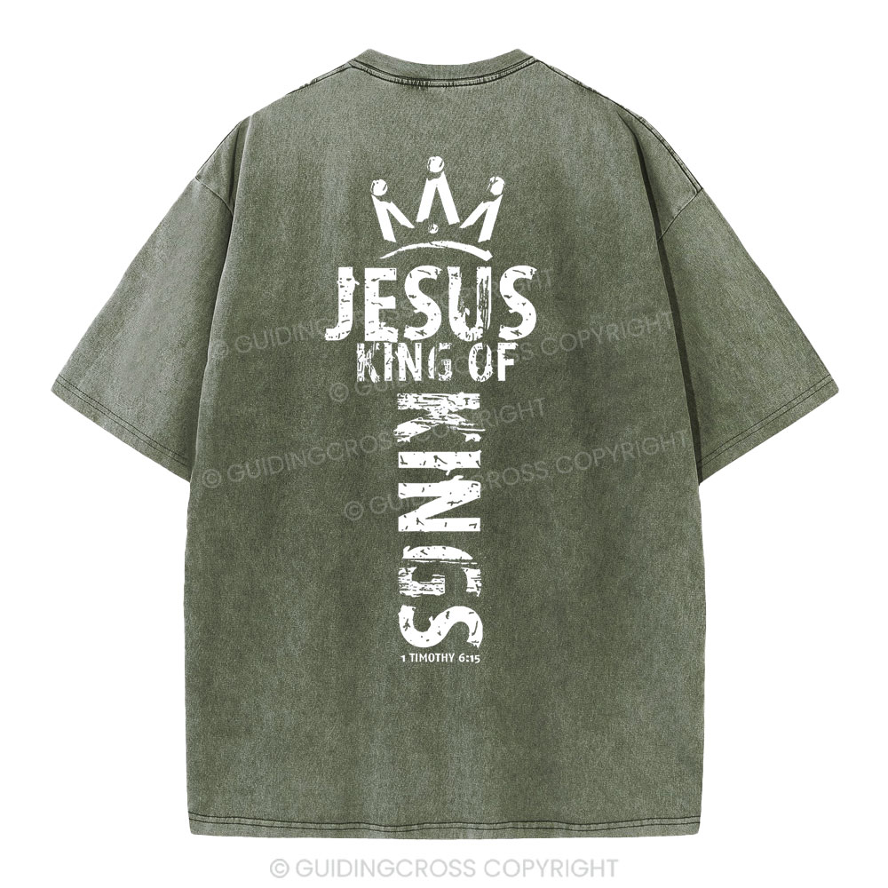 Jesus King Of Kings Christian Washed T-Shirt