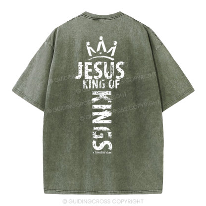 Jesus King Of Kings Christian Washed T-Shirt