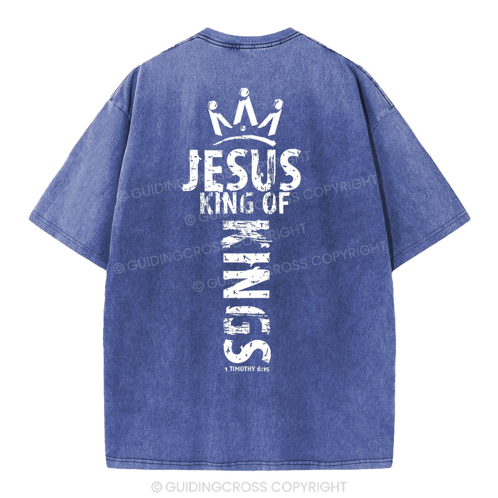 Jesus King Of Kings Christian Washed T-Shirt