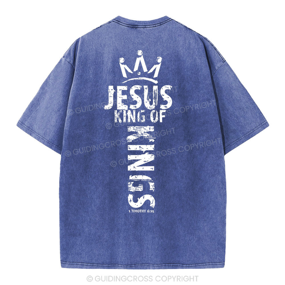 Jesus King Of Kings Christian Washed T-Shirt