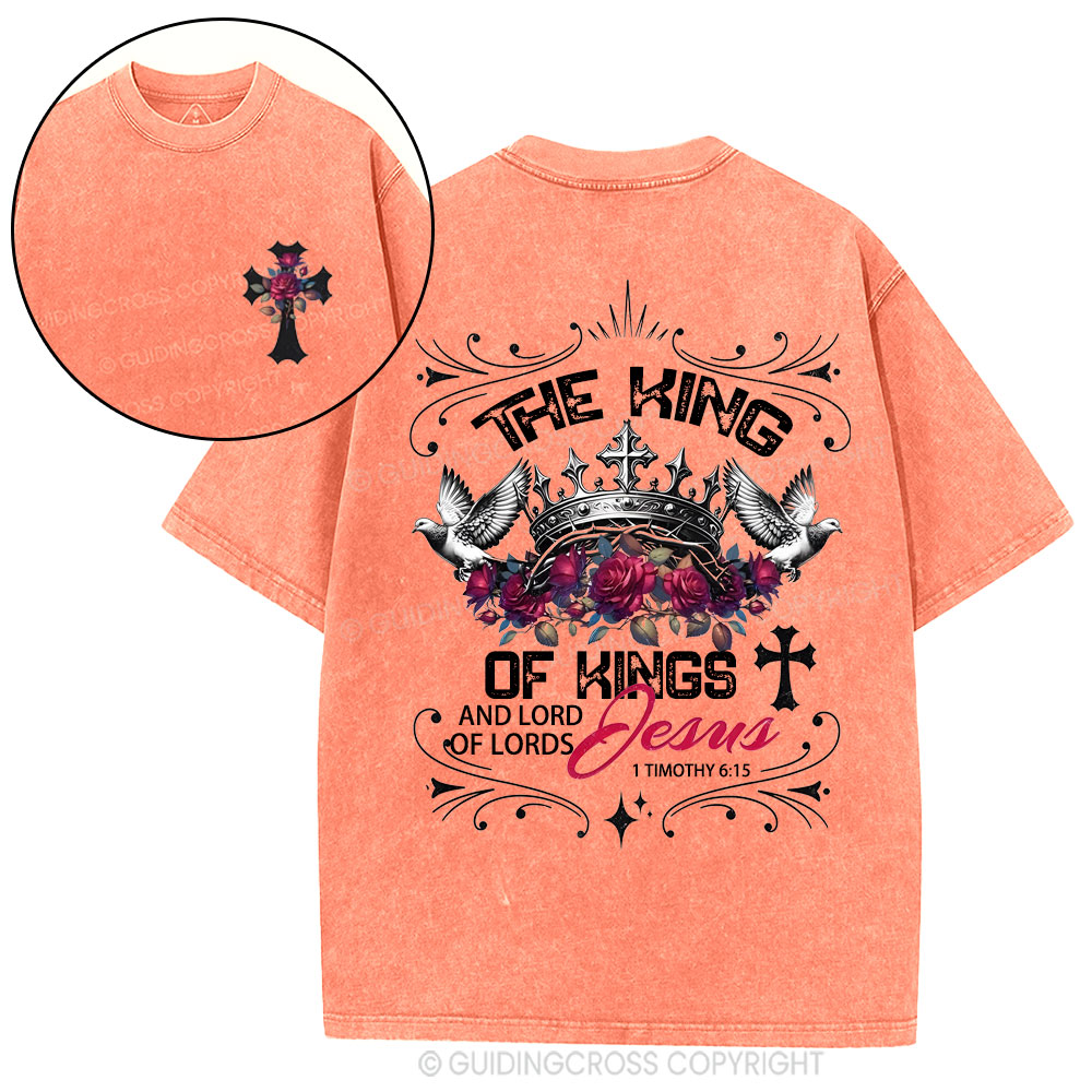 Jesus King of Kings Christian Washed T-Shirt