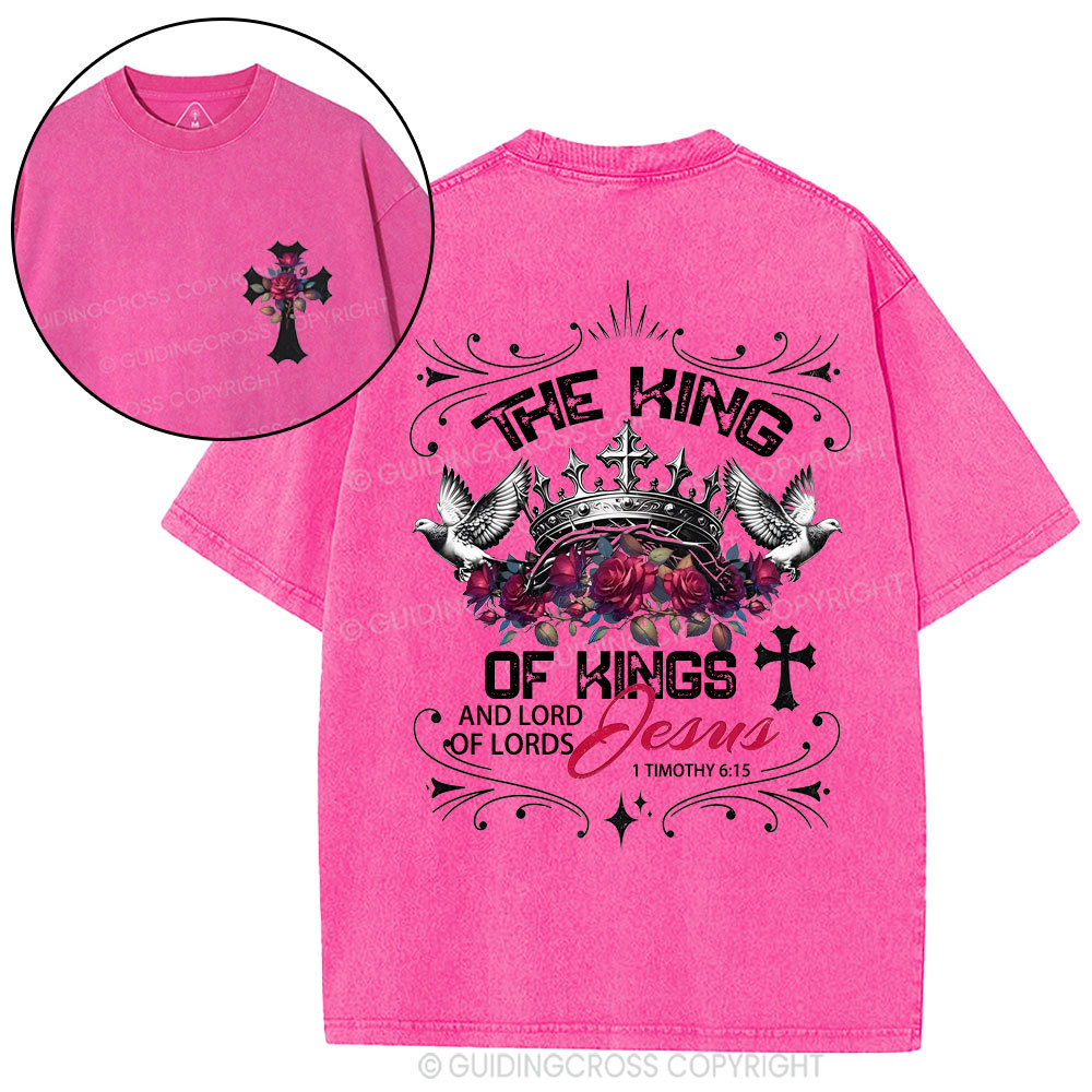 Jesus King of Kings Christian Washed T-Shirt