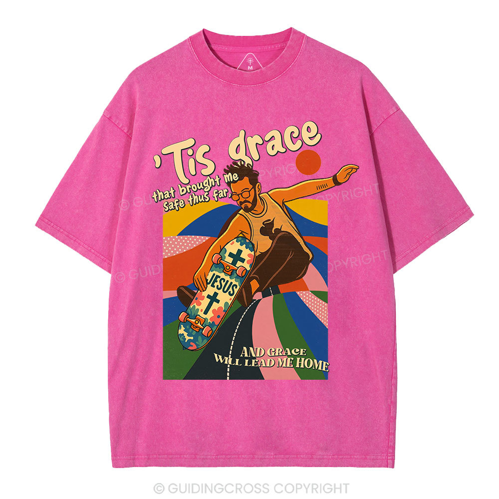 Jesus Lead Me Home Christian Washed T-Shirt