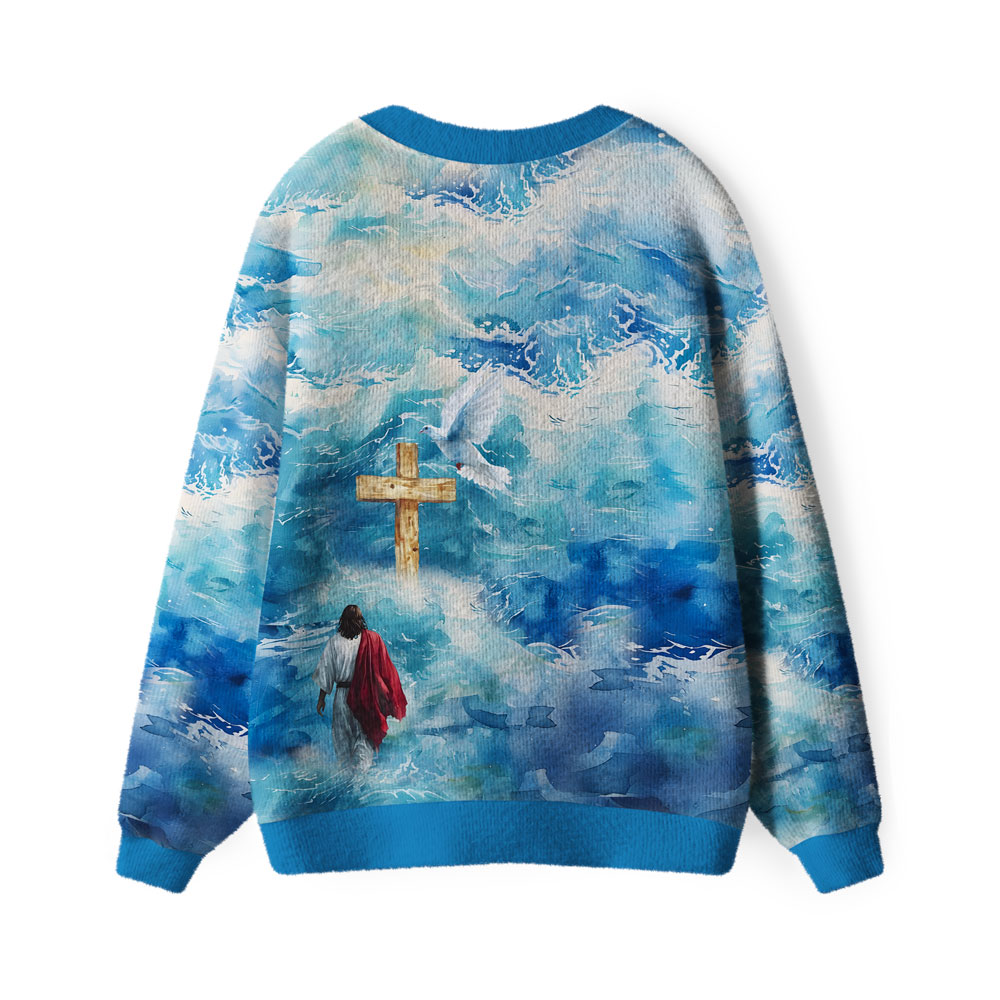 Jesus Lead Us Furry Christian Lightweight Cardigan