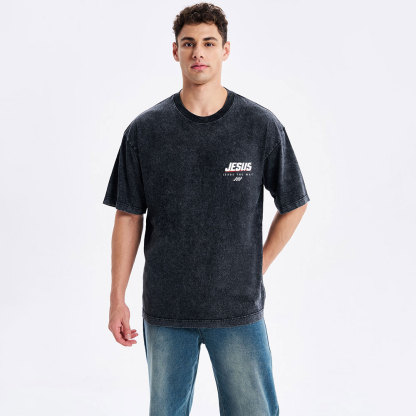 Jesus Leads The Way GC-Christian Washed T-Shirt