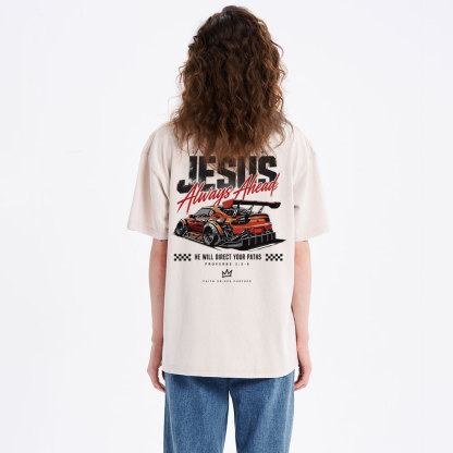 Jesus Leads The Way GC-Christian Washed T-Shirt
