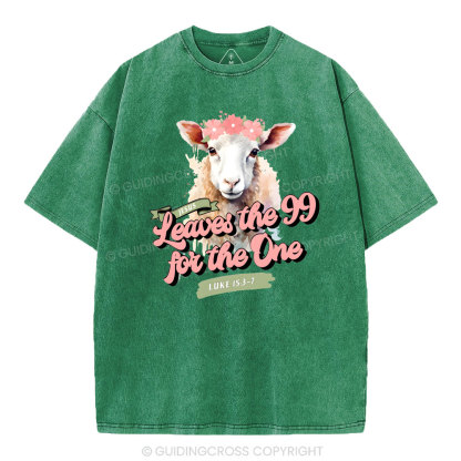 Jesus Leave The 99 For The One Christian Washed T-Shirt