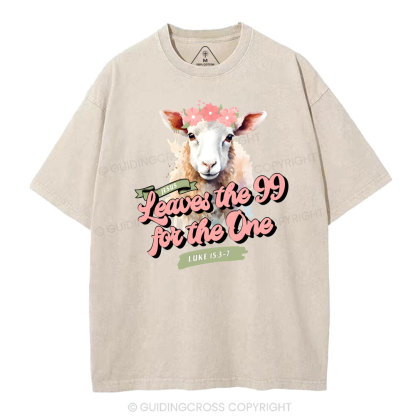 Jesus Leave The 99 For The One Christian Washed T-Shirt