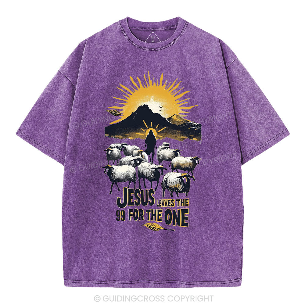 Jesus Leaves The 99 For The One Christian Washed T-Shirt