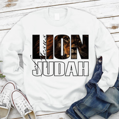 Jesus Lion Of Judah Christian Sweatshirt