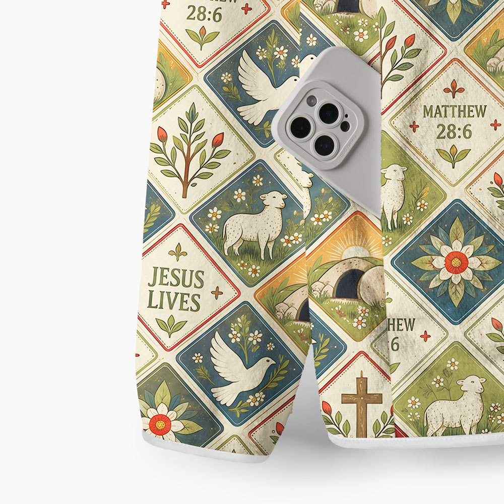 Jesus Lives Christian All Over Print Zip-Up Fleece Jacket