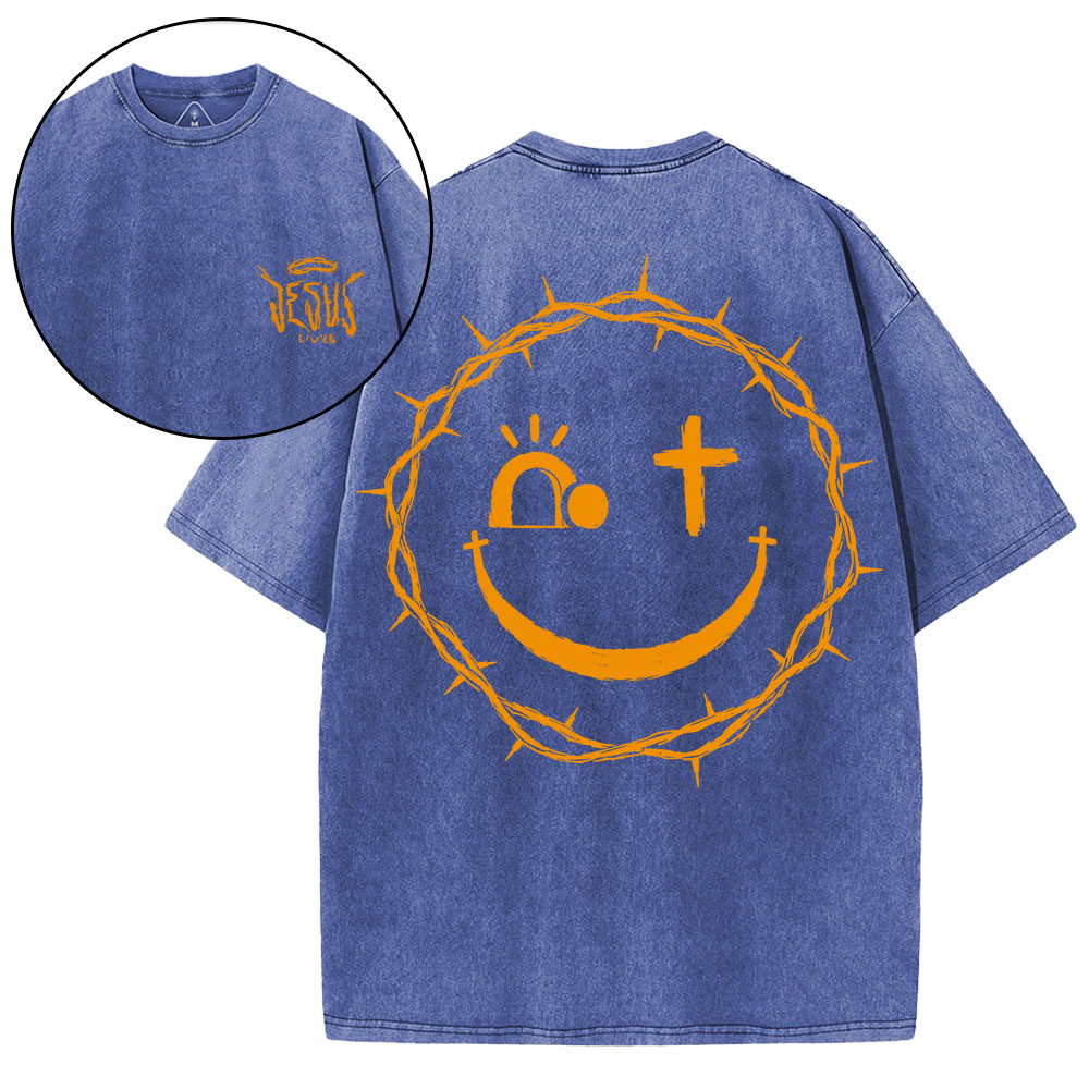 Jesus Lives Christian Washed T-Shirt 