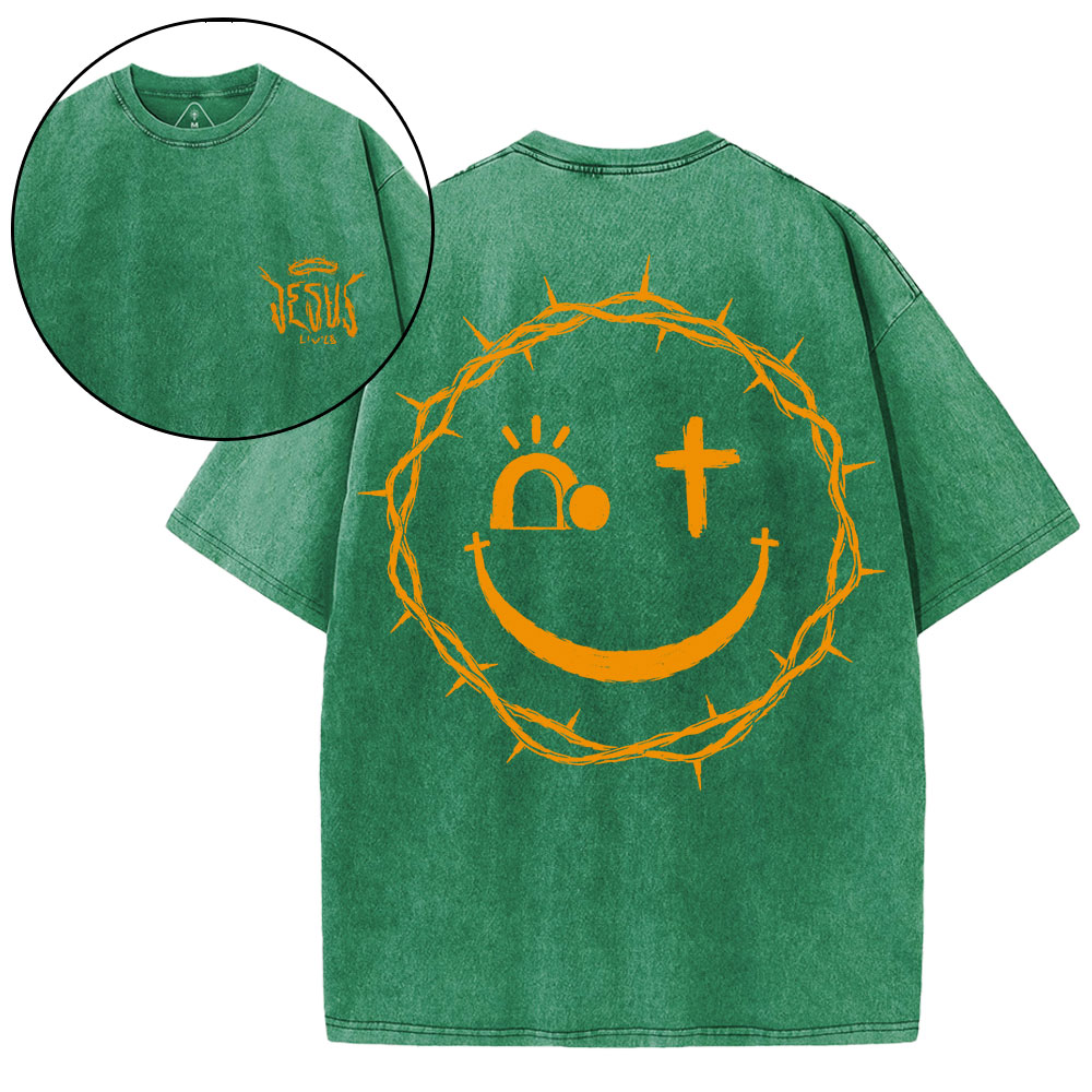 Jesus Lives Christian Washed T-Shirt 