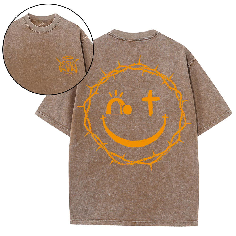Jesus Lives Christian Washed T-Shirt 