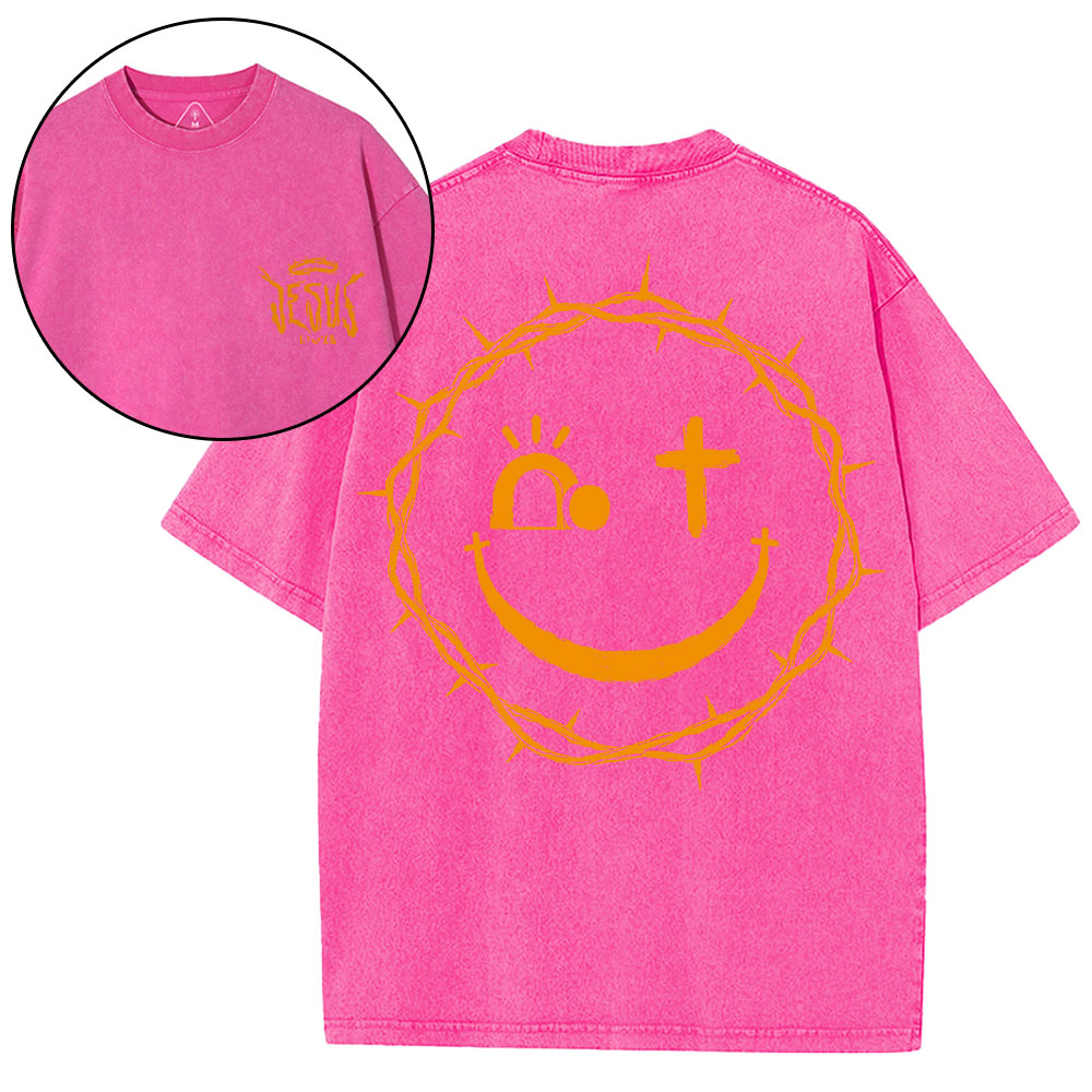 Jesus Lives Christian Washed T-Shirt 
