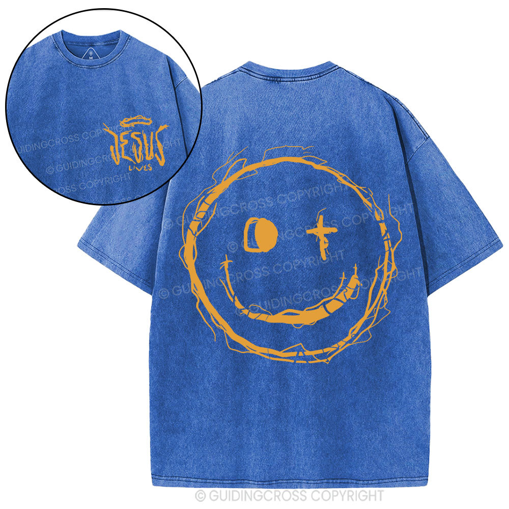 Jesus Lives Christian Washed T-Shirt