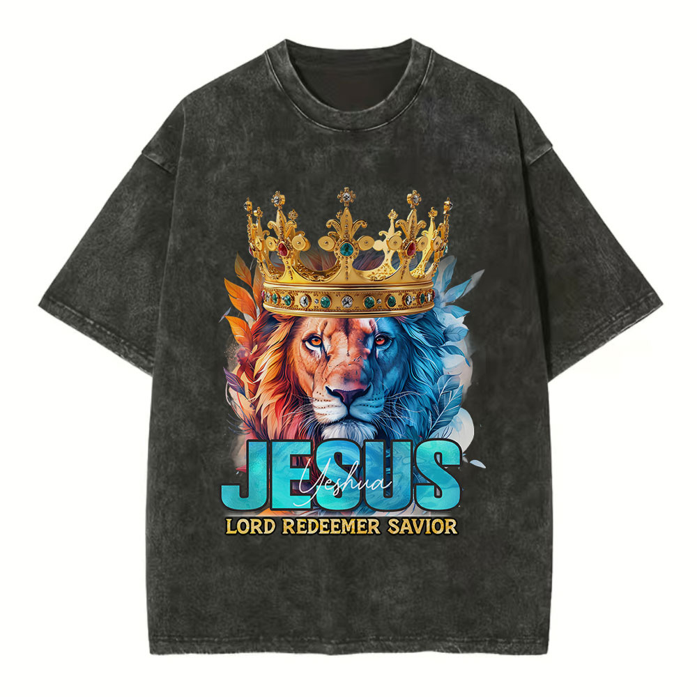 Jesus Lord Redeemer Savior Christian Washed T-Shirt