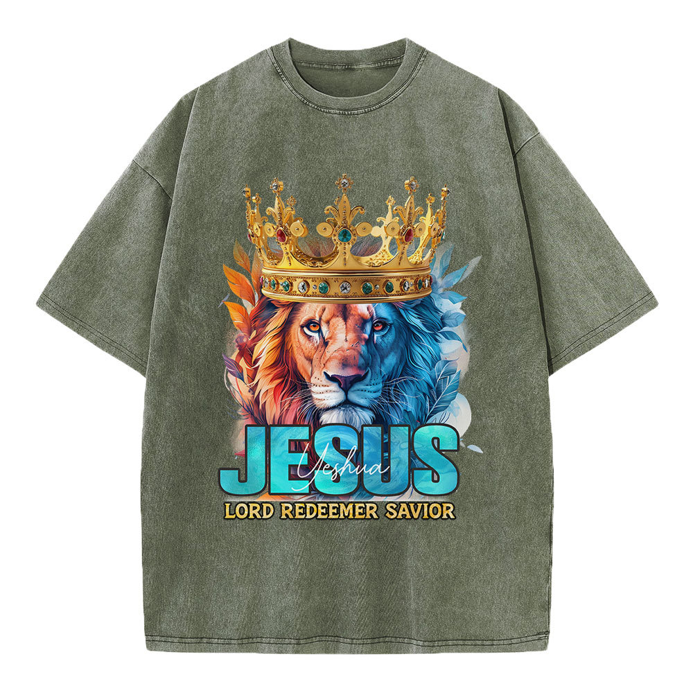 Jesus Lord Redeemer Savior Christian Washed T-Shirt