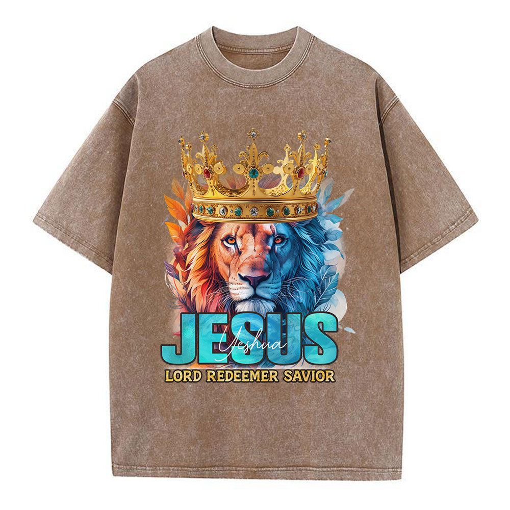 Jesus Lord Redeemer Savior Christian Washed T-Shirt