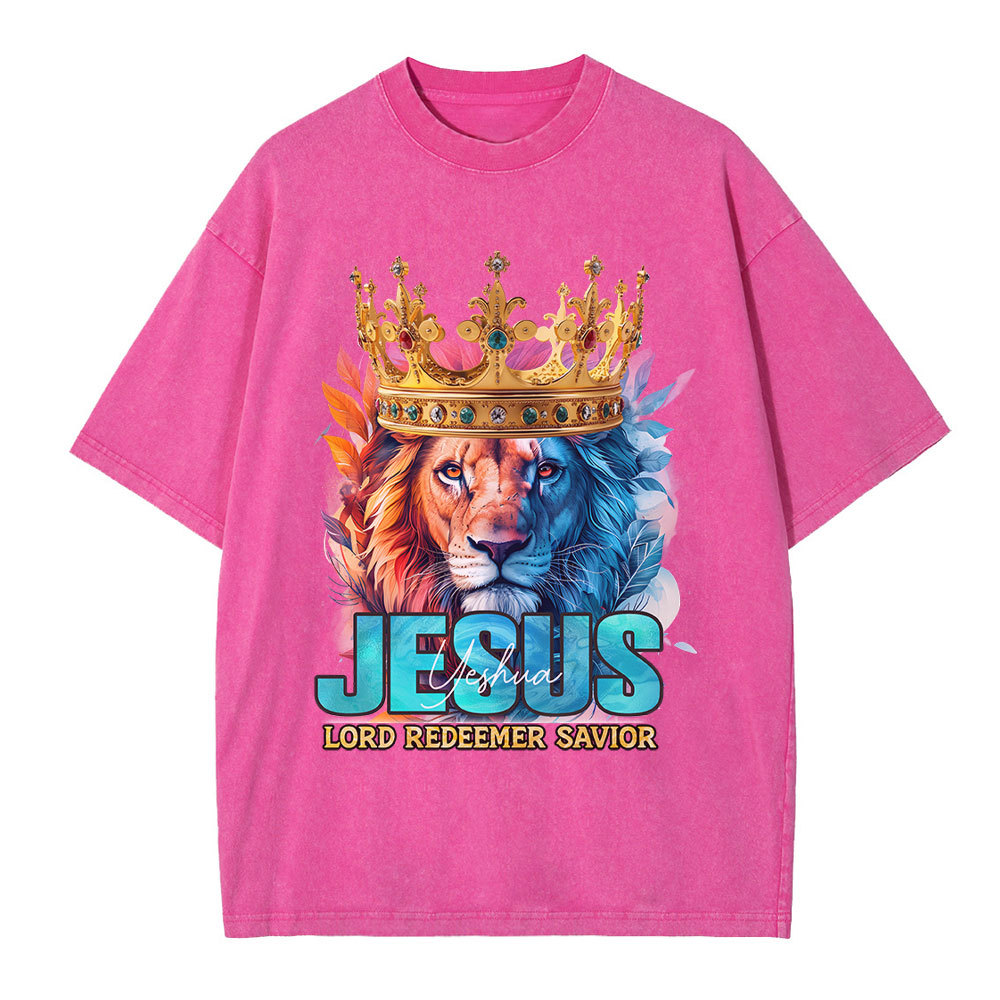 Jesus Lord Redeemer Savior Christian Washed T-Shirt