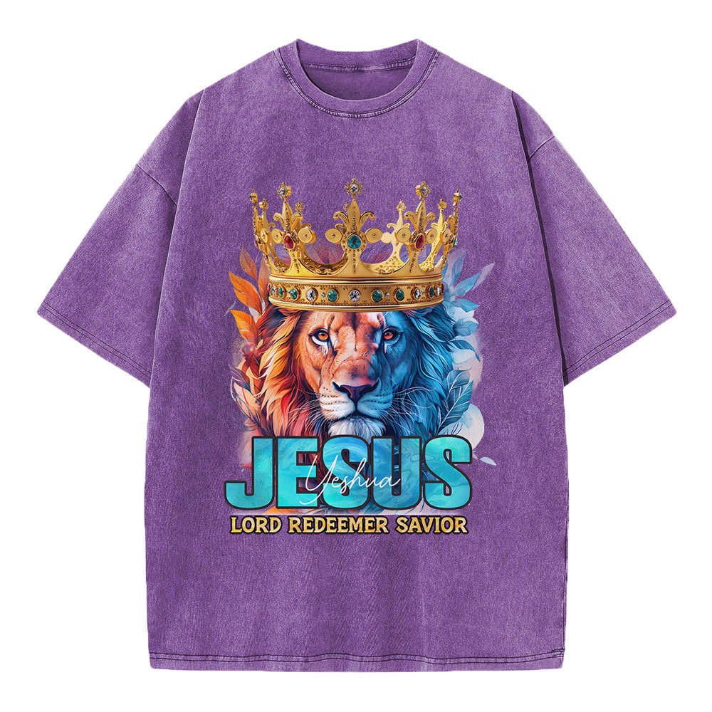 Jesus Lord Redeemer Savior Christian Washed T-Shirt
