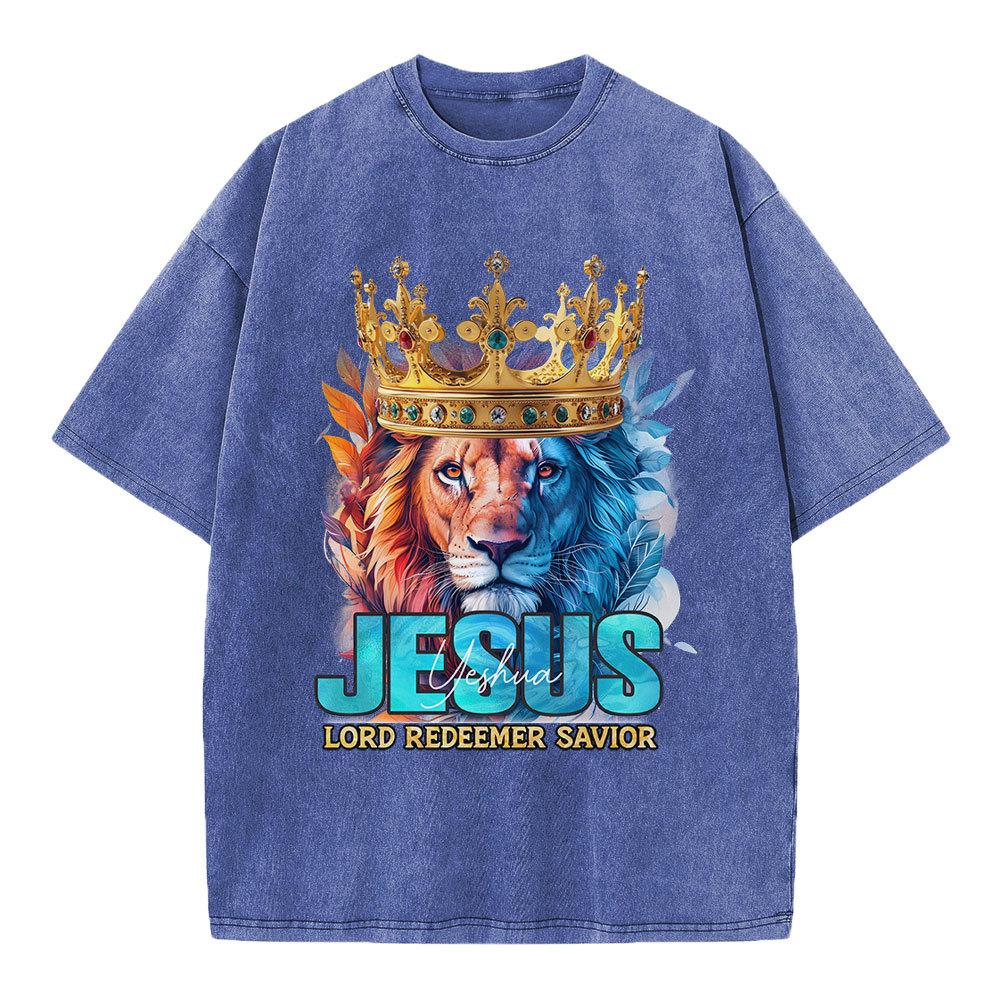 Jesus Lord Redeemer Savior Christian Washed T-Shirt