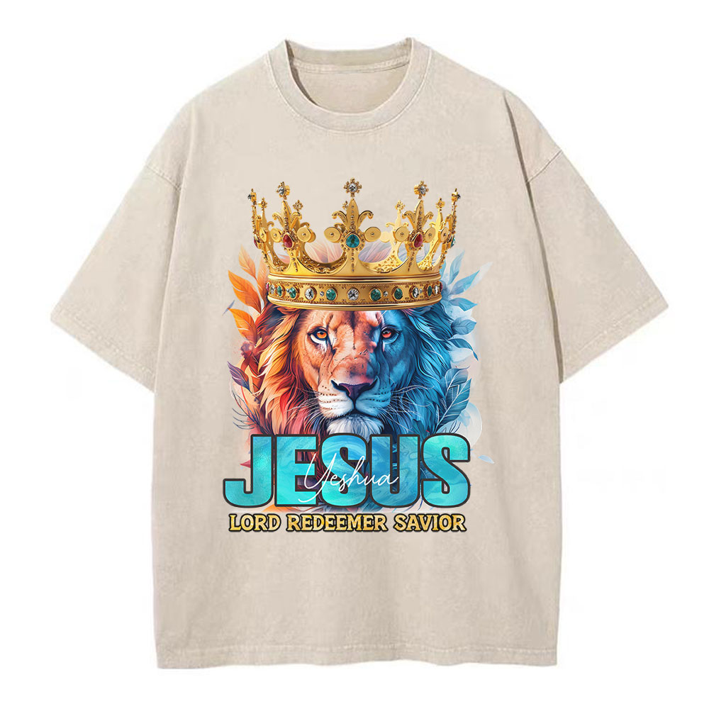 Jesus Lord Redeemer Savior Christian Washed T-Shirt