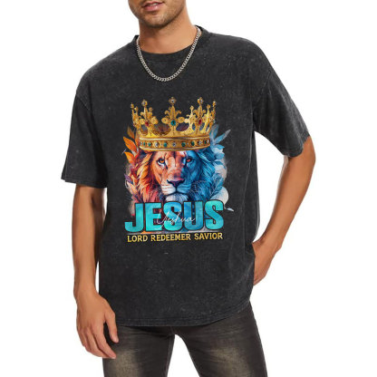 Jesus Lord Redeemer Savior Christian Washed T-Shirt
