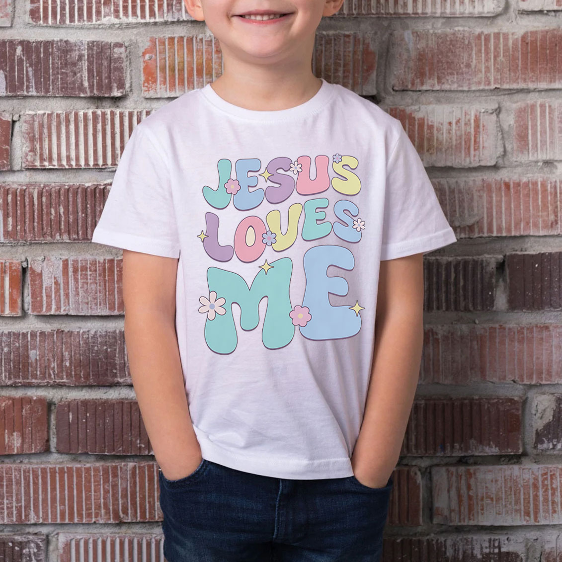 Jesus Love Me Christian Kids T-Shirt
