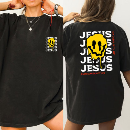 Jesus Love One Another Christian Washed T-Shirt