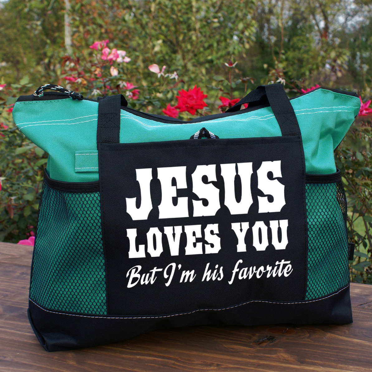 Jesus Love You But I Am His Favorite Christian Tote Bag 