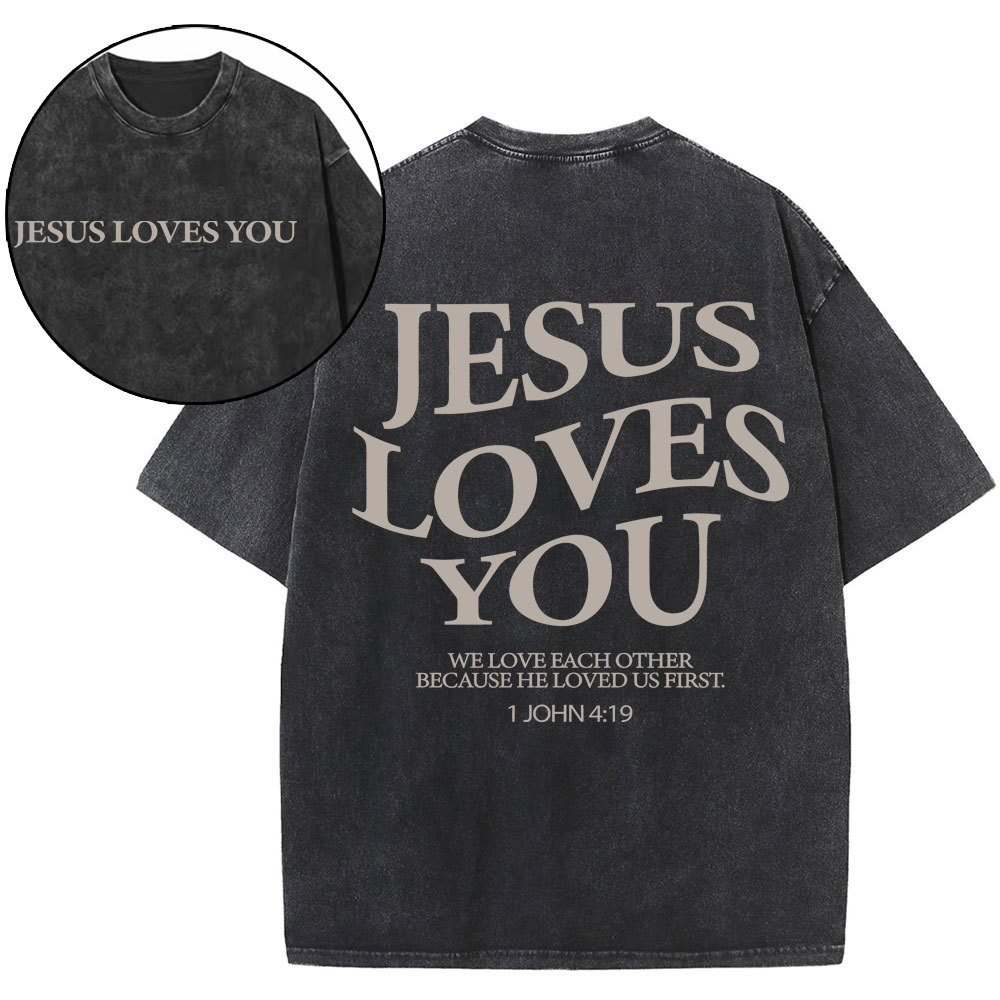 Double-Sided Vintage Washed Christian Sample T-Shirt Sale-GuidingCross