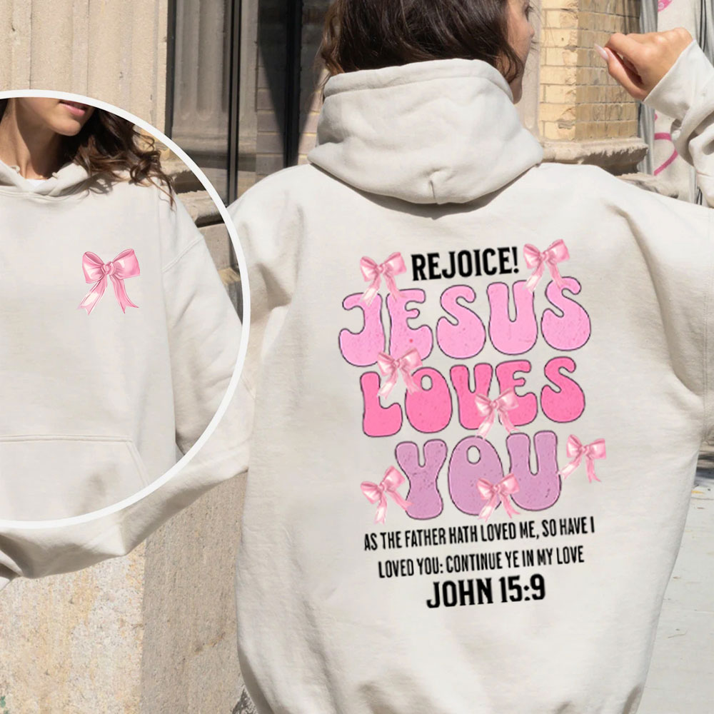 Jesus Love You Christian Fleece Hoodie Set