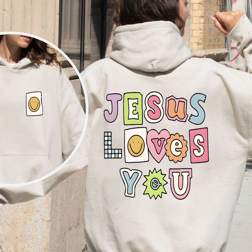 Jesus Love You Christian Fleece Hoodie Set