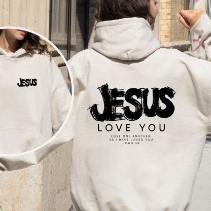 Jesus Love You Christian Fleece Hoodie Set