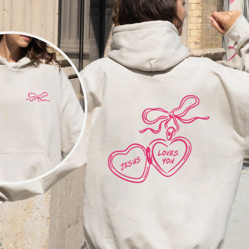 Jesus Love You Christian Fleece Hoodie Set