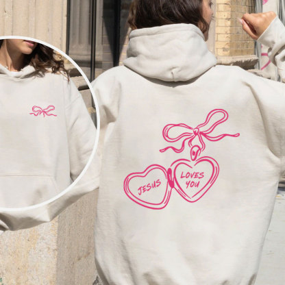Jesus Love You Christian Fleece Hoodie Set